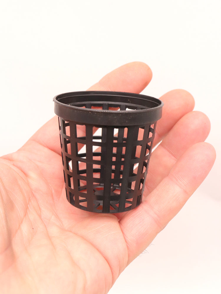 Round perforated black vase 5 cm x 5 cm h