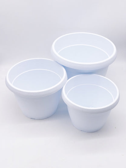 Vaso tondo bianco diametro 22 cm