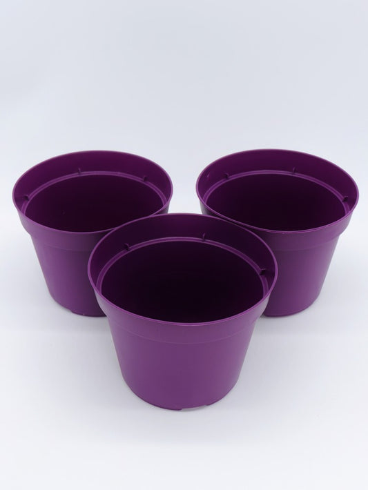 Round vase diameter 14 cm Purple 3 pieces