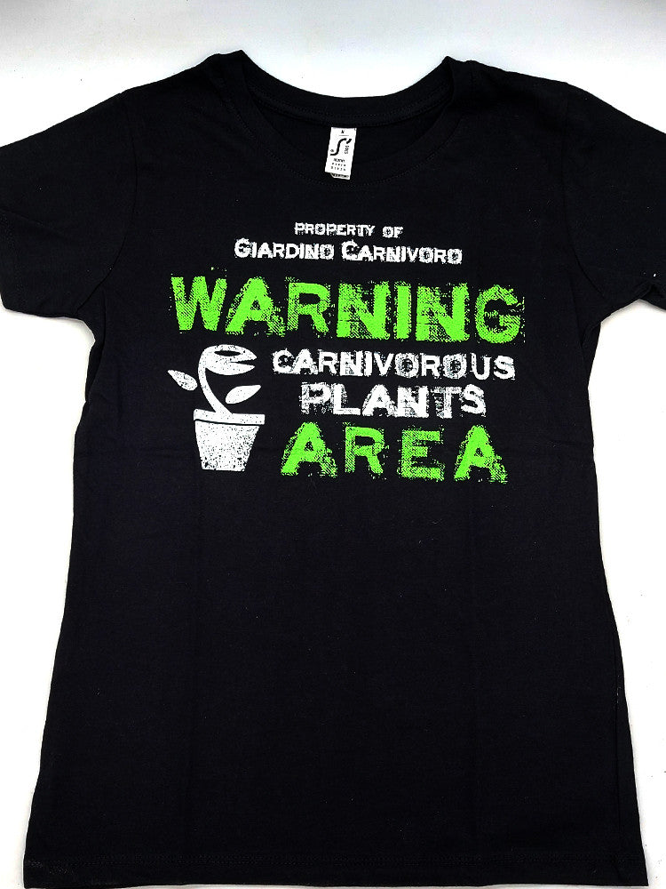 T-SHIRT DONNA - WARNING CARNIVOROUS PLANTS AREA